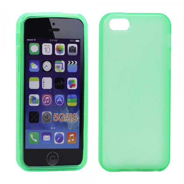 Wholesale iPhone 5 5S Matte TPU Gel case (Green)
